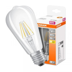 Żarówka LED E27 ST64 4W = 40W 470lm 2700K Ciepła 300 Filament OSRAM