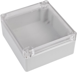 ABS enclosure, (L x W x H) 125.3 x 115.4 x 58.05 mm, transparent/light gray, IP65, 4U63131206437