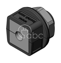 Dławnica kablowa dzielona QVT 16, na 1 moduł QT mały, szara, 45692