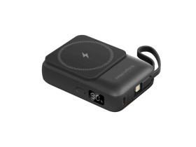 POWERBANK indukcyjny Kruger&Matz 10000 mAh Mag Safe z kablem czarny