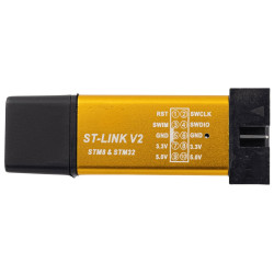 Programator ST-Link V2 do STM32 i STM8 złoty