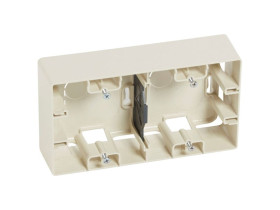 NILOE Puszka natynkowa podwójna kremowa 664899 LEGRAND