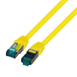 Kabel krosowy patchcord securityNET S/FTP kat.6A żółty 0,15m LSZH PC-6ASFTPLSZH-YE0.15
