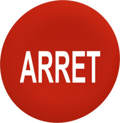 Label, red, for Flush 30 mm, ZBAF433