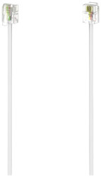 kabel RJ11 Hama Modularkabel, Stecker 6p4c - Stecker 6p4c, 6 m, Weiß 00201134, 6 m