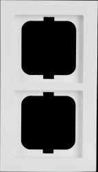 1722-284 Cover frame 2-gang, studio white - Busch-axcent®