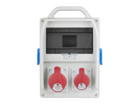 Rozdzielnica budowlana RB gniazda 1x16A/5 1x32A/5 2x250V IP44 R-BOX 300 B.18.300-7BR PAWBOL