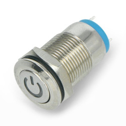 Przełącznik ON-OFF bistabilny - PBW-12APW - 2A/250V - płaski czerwony + rezystor