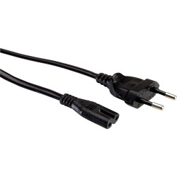 Value 19.99.2096 Mains Cable Black 1.80m For Notebooks &amp; Appliances
