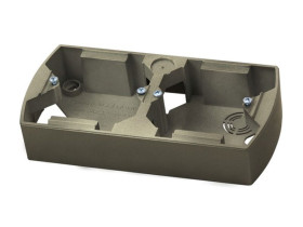 GAZELA Puszka natynkowa 2 podwójna pozioma satyna PNP-2JH/16 OSPEL