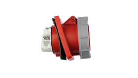Gniazdo Tablicowe Skośne 63A 5P 400V /100X112/ Czerwone Ip67 Power Twist 435-6