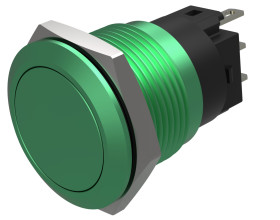 Nasadka przełącznika Chwilowy 1-stykowe, 1-stykowe średnica wycięcia 19mm Montaż wpuszczany EAO