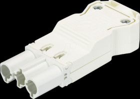 92.932.5053.0 Plug, 3-pin, white, screw connection