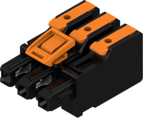 Socket, 3 pole, pitch 7.5 mm, straight, black, 8000078354