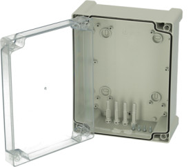 PC enclosure, (L x W x H) 107 x 191 x 240 mm, light gray/transparent (RAL 7035), IP65, 5824007