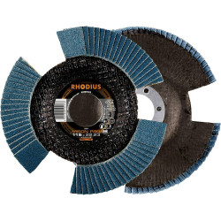 Rhodius 211308 VISION PRO PACK Flap Disc 115mm Transparent when Turning