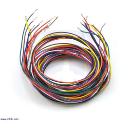Pololu Wires with Pre-Crimped Terminals 10-Piece 10-Color Assortment F-F 60"