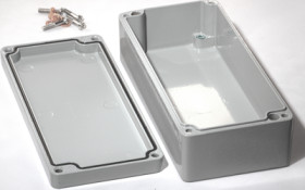 Aluminum die cast enclosure, (L x W x H) 175 x 80 x 52 mm, gray (RAL 7046), IP68, 1590Z130GY