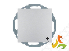 B.Kwadrat/B.7 Gniazdo z uziemieniem schuko z pokrywą z przesłonami i rozszerzoną ochroną styków aluminium mat lakierowany 474414