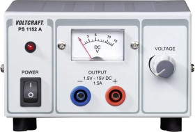 Zasilacz laboratoryjny regulowany VOLTCRAFT PS-1152 A, 22.5 W, 1.5 - 15 V/DC 511805