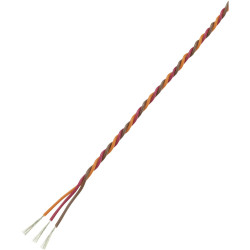 Reely SH1998C132C Servo Braid 5m 1xOpen Ends 3x0.30mm&#xB2; Twisted