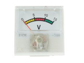 Woltomierz panelowy mini 15V -kolor