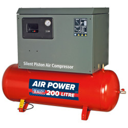 Sealey SAC2203BLN Compressor 200ltr Belt Drive 3hp with Cast Cylinders Low Noise