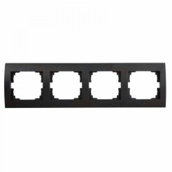 Kanlux Mowion LOGI 02-1490-042 czarny mat, ramka poczwórna pozioma