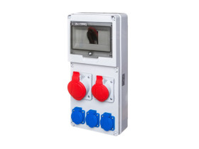 Rozdzielnica budowlana RB 8M gniazda 1x16A/5 1x32A/5 3x250V IP54 RSE-03 942081 ELEKTROMET