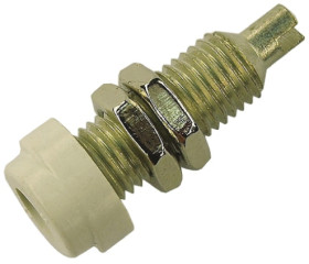 Gniazdo bananowe Żeński Połączenie lutowane typ Gniazdo bananowe Biały 16A Hirschmann Test & Measurement rozmiar 4 mm