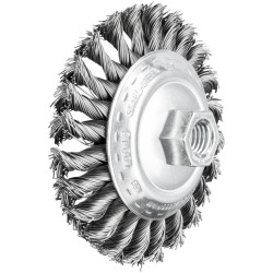 PFERD 43313001 Cone Brush &#xD8;100mm M14 steel &#xD8;0.50mm for angle grinder