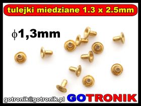 Tulejki miedziane 1,30mm do wykonywania przelotek