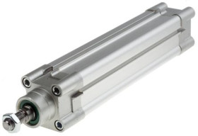 Siłownik profilowy, dwustronnego działania, CDEM Ø 40mm, skok 160mm, z amortyzacją elastyczną, RS PRO