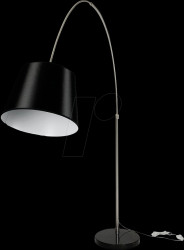 8564 LED floor lamp, E27, black lamp shade