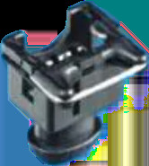 Socket, unequipped, 3 pole, straight, 1 row, black, 282191-1