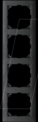 MEG4040-3614 M-PURE frame - 4-gang, anthracite