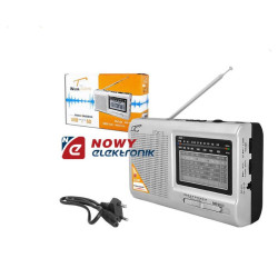 Radio FM LTC2016 WILGA SREBRNE USB z wbudowanym akumulatorem