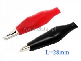 Krokodylek mały czerwony + czarny 28 mm kpl