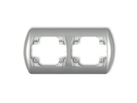 TREND Ramka pozioma 2 podwójna srebrny metalik 7RH-2 KARLIK