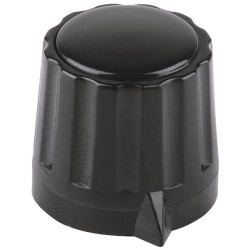 Mentor 334.6 Plastic Turning Knob - Collet Fixing - &#xD8; 36mm - Black