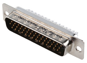 Złącze D-Sub 44-pinowe Męski Proste Montaż na kablu raster 2.29mm Złoto