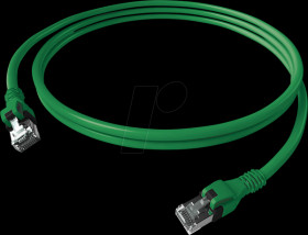CPP1OGAGAG0005 Cat.6a patch cable, DualBoot, PushPull, S/FTP, green, 0.5 m