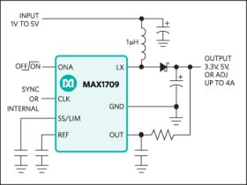 MAX1709 4A, Low-Noise, High-Frequency, Step-Up DC-DC Converter
