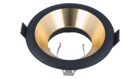 Led Line Oprawka Sufitowa Oczko Okrągła Czarno-Złota 5 Lat Gwar.