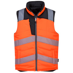 PW3 Hi-Vis Reversible Bodywarmer Orange/