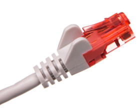 Kabel krosowy patchcord U/UTP kat.6 CCA szary 0,5m 68434