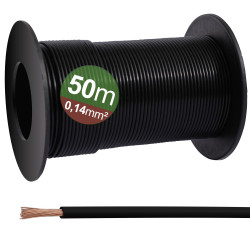 Quadrios 23CW021 Przewód jednożyłowy 0.14 mm² czarny 50 m