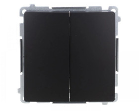 Simon Basic Łącznik świecznikowy z podświetleniem LED (moduł) 10AX, 250V, szybkozłącza, czarny BMW5L.01/49