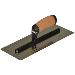 DEWALT EU 2-986 0.5mm FLEX StainlessSteel Curved Trowel LeatherHandle12&quot;
