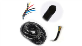 Organizer Maskownica Kabli Wąż Spiralny Spirala 4 - 50Mm 10M Czarna